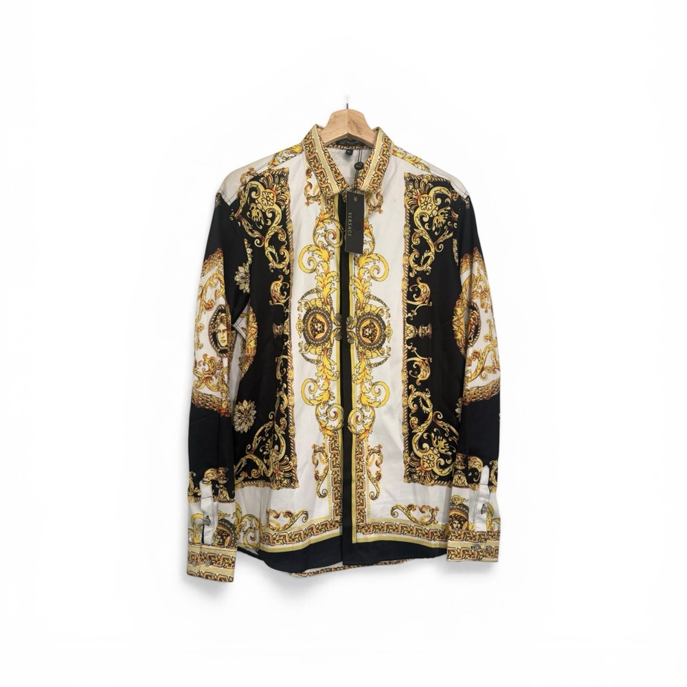 Versace Black and Gold Baroque Blouse - Picture 2 of 6